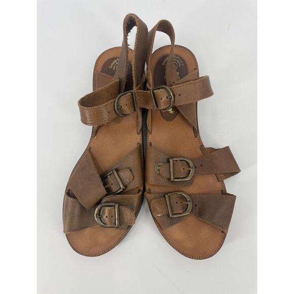 Leather Craft Shoes - Brazil Leather Craft Womens 8.5 Open Toe Sandal Tan Brown Rebecca 190869 Shoes